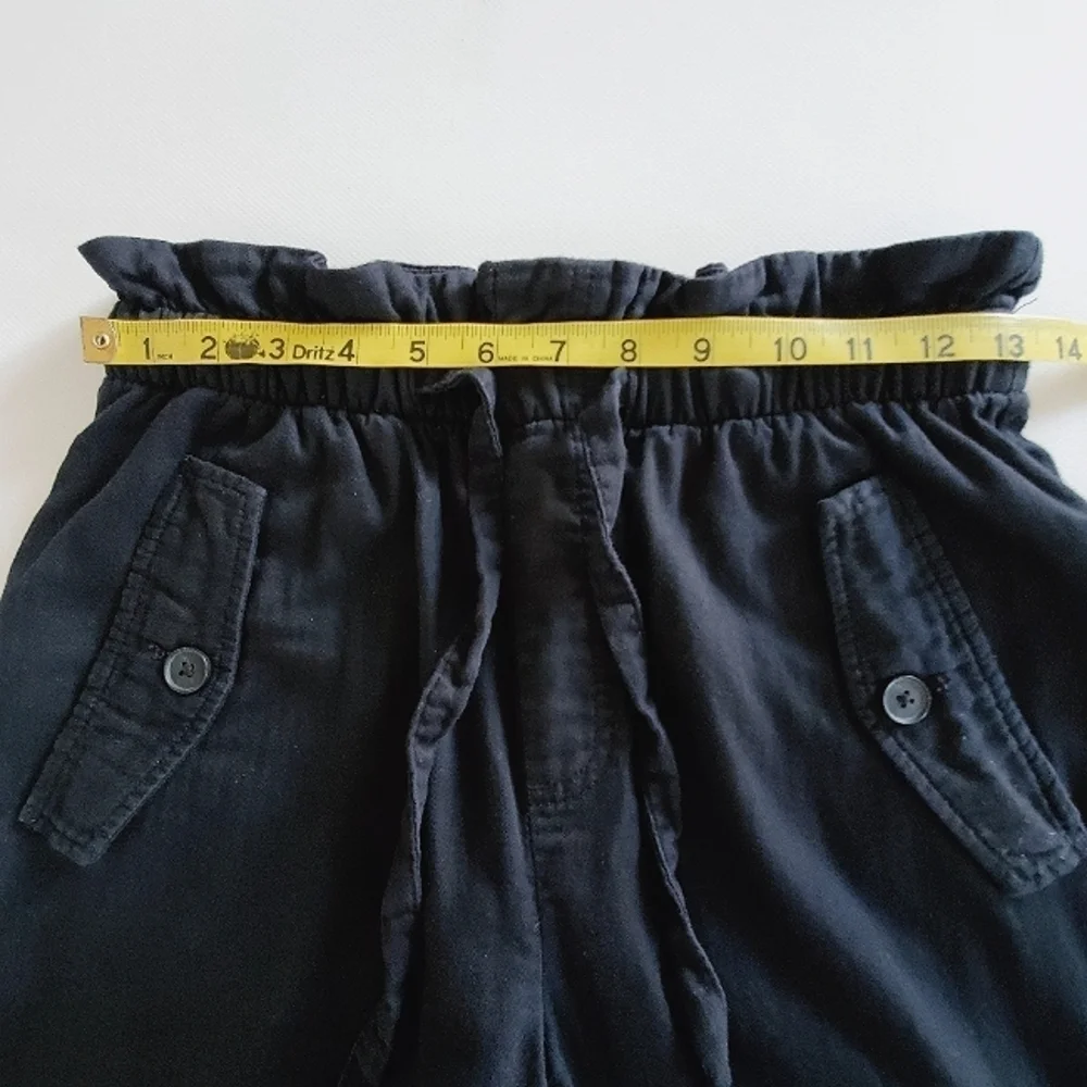 7187 * LOFT Outlet High Rise Straight Leg Cotton Pants Black Size XS - Picture 9 of 11